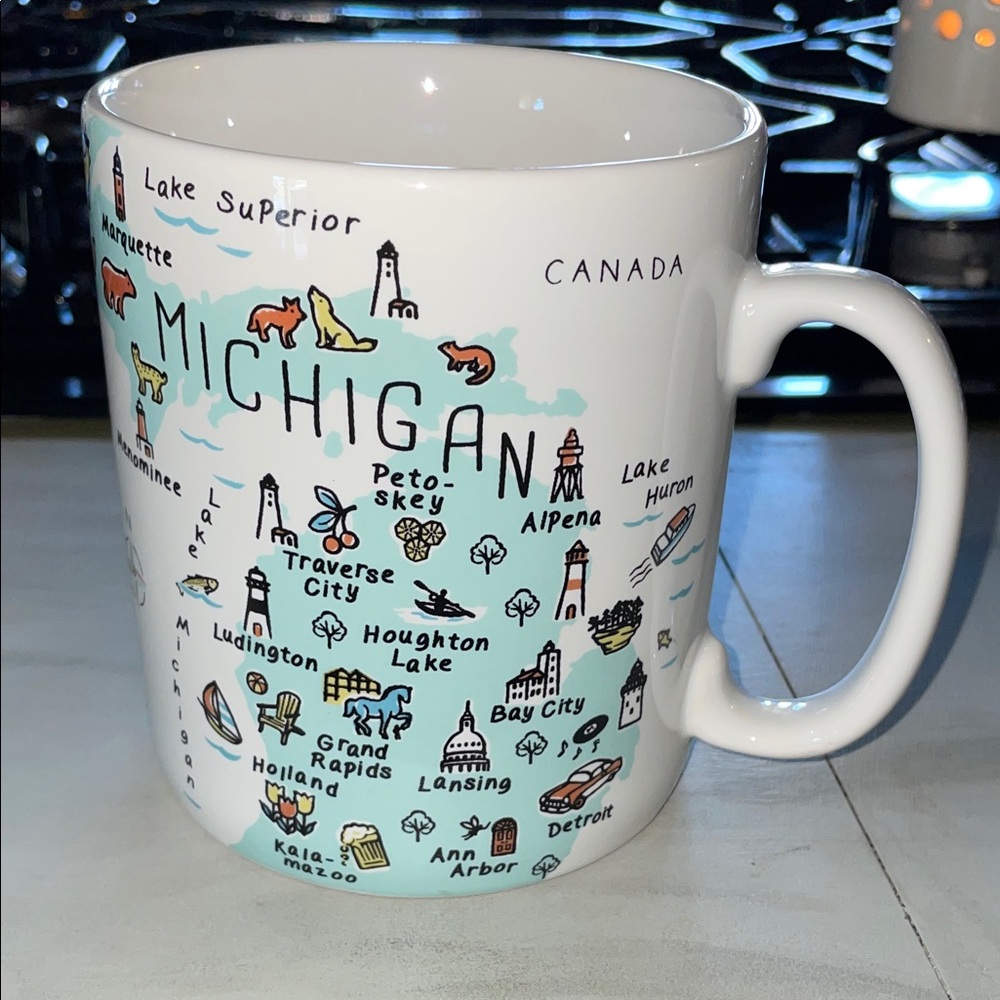 Huge Michigan-themed mug by 222 Fifth-NWOT